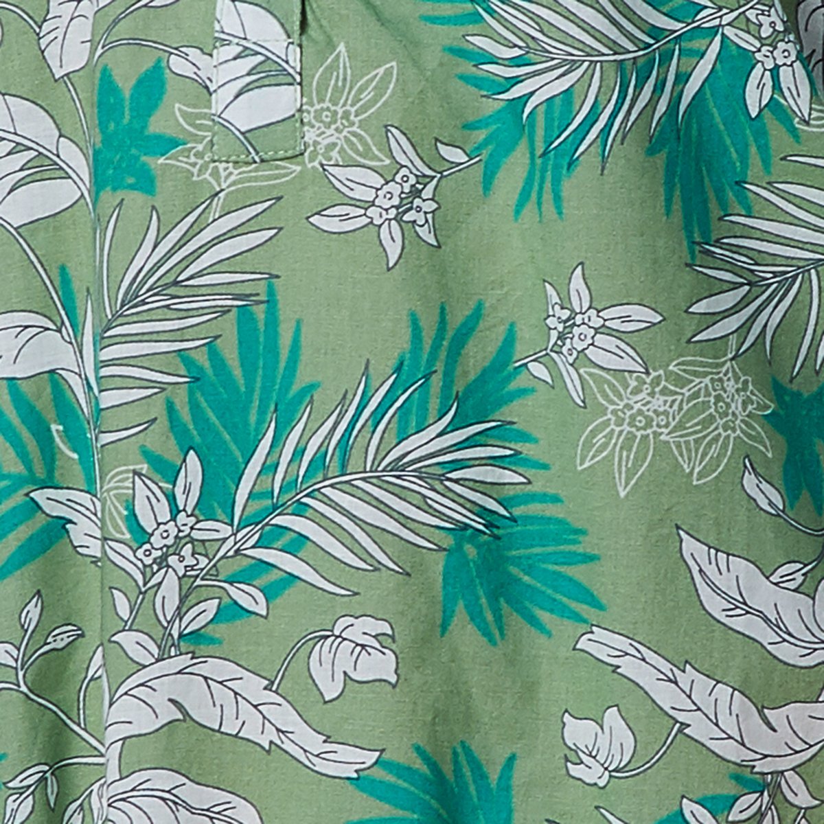 Green Cotton Printed Straight Kurta