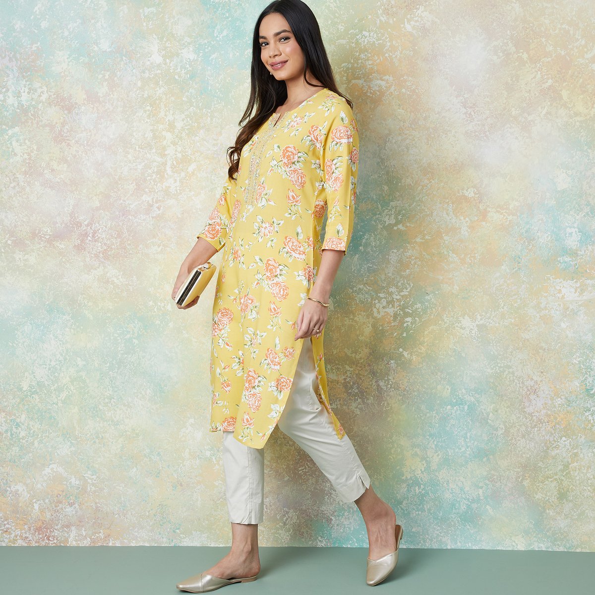 Anaya Floral Straight Kurta