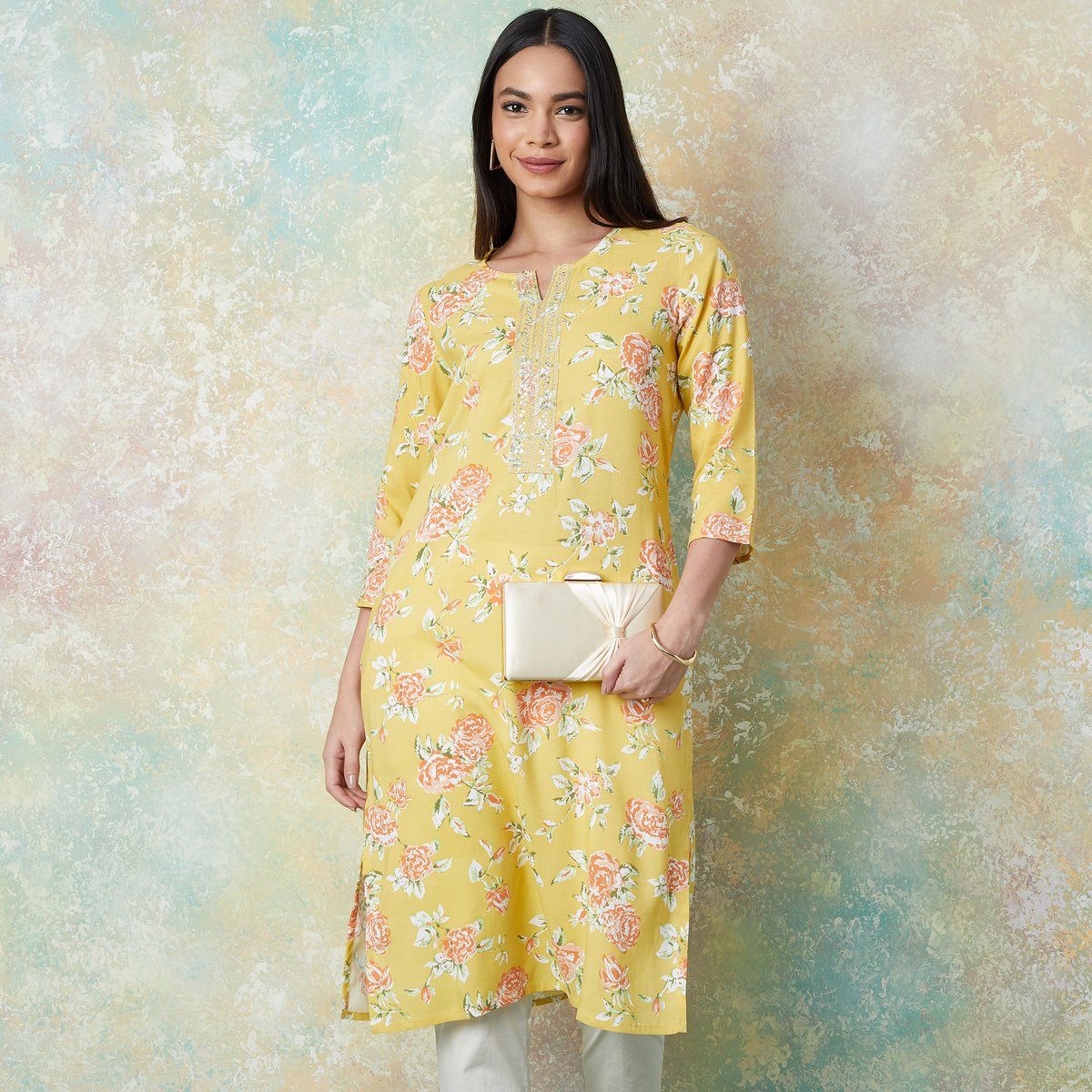 Anaya Floral Straight Kurta