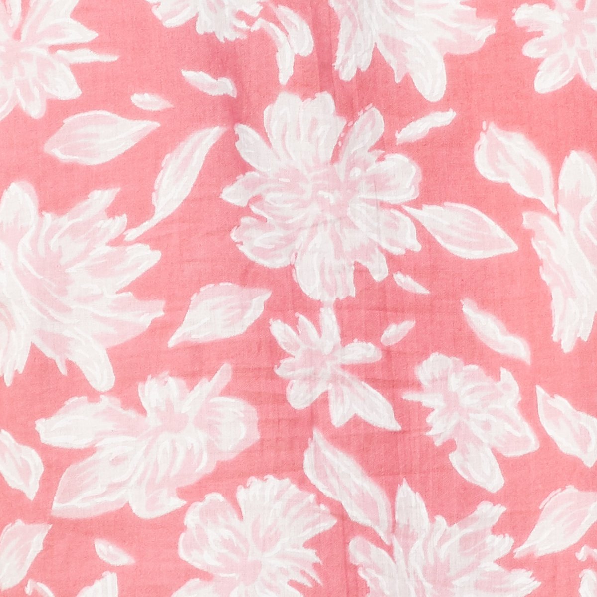 Pink Cotton Floral Print Straight Kurta