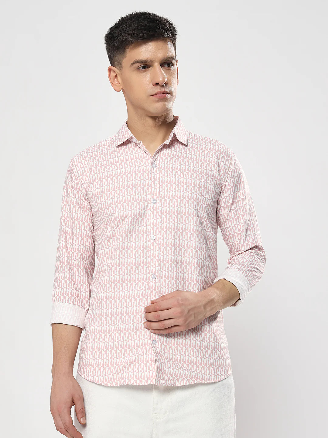 Blush Print Semi-Formal Shirt