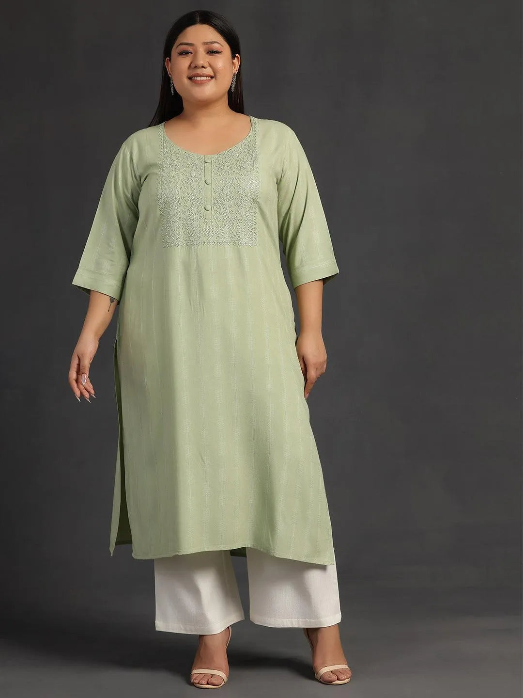 Emerald Grace Silk Kurta