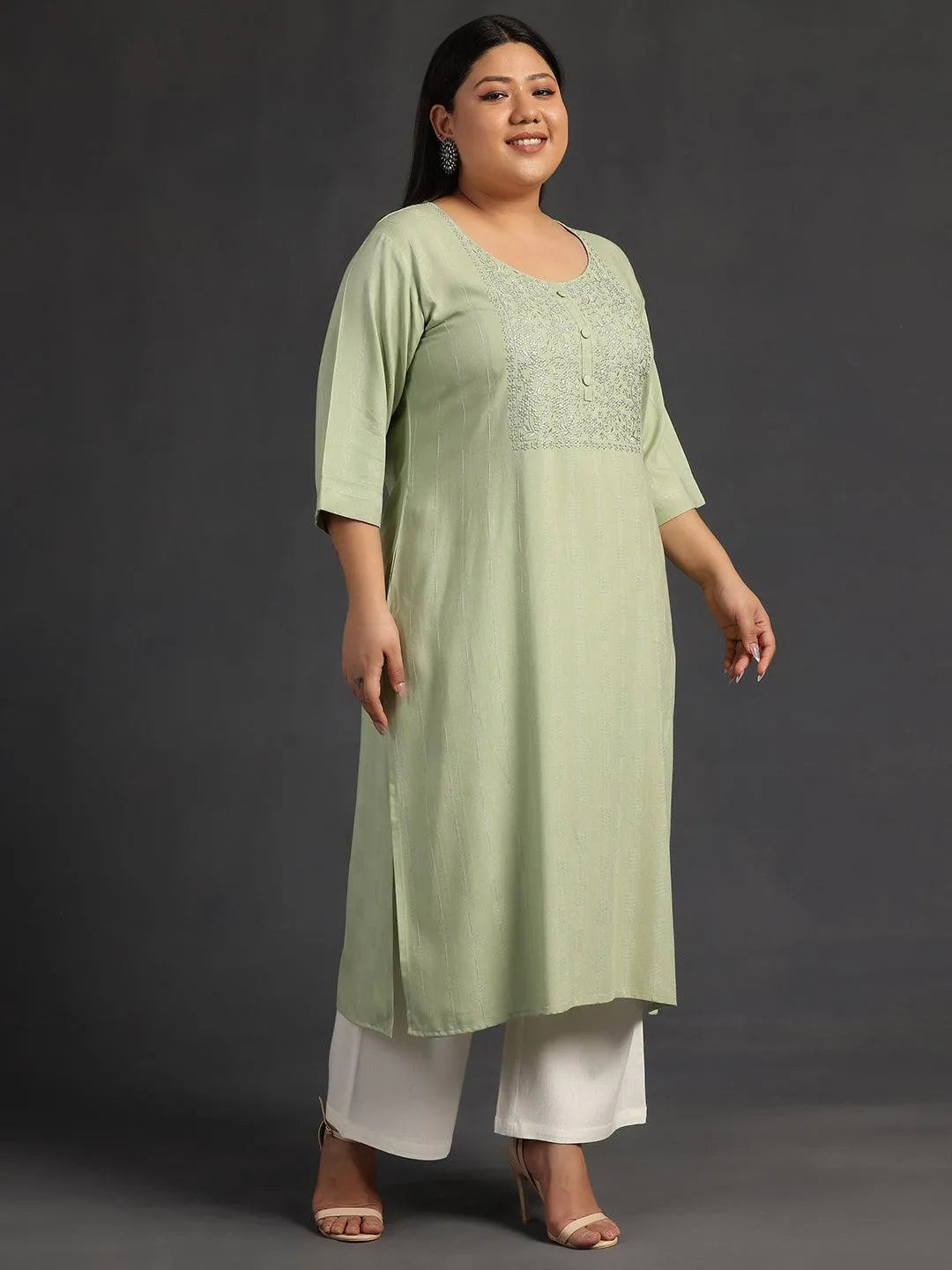 Emerald Grace Silk Kurta