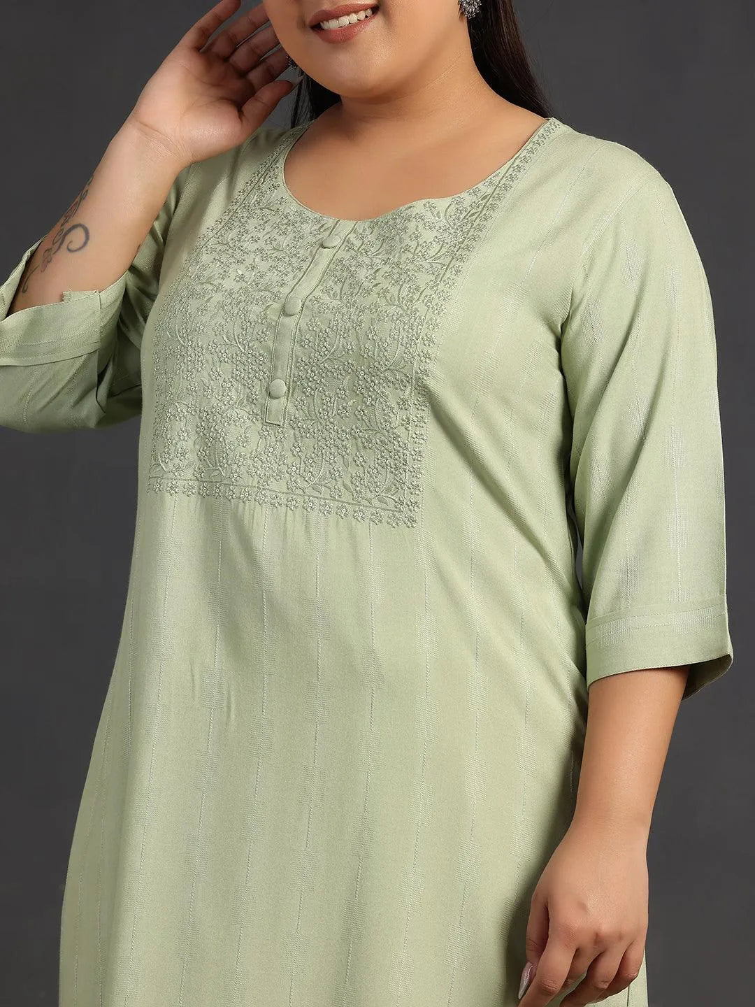 Emerald Grace Silk Kurta