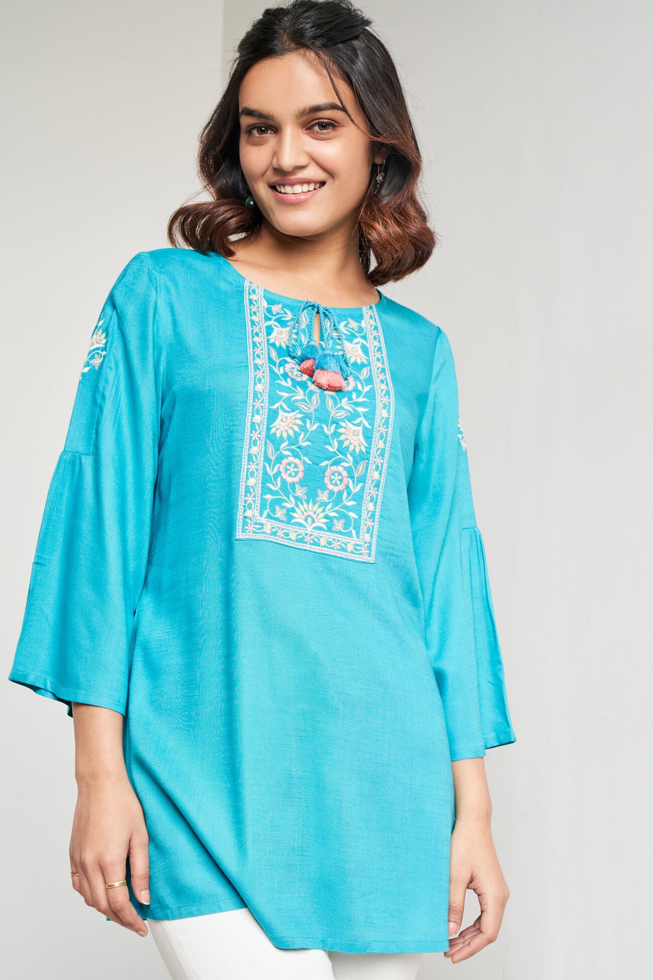 Meher Embroidered Yoke Top