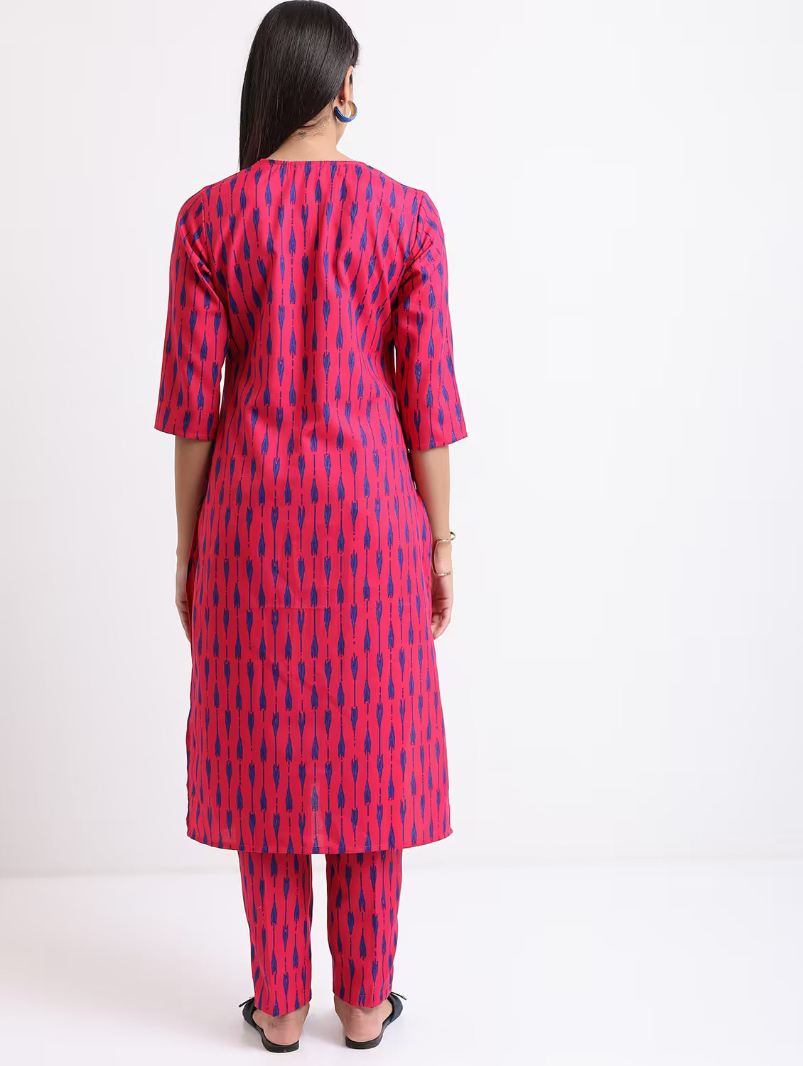 Aaira Pink Printed Kurta Pant Set