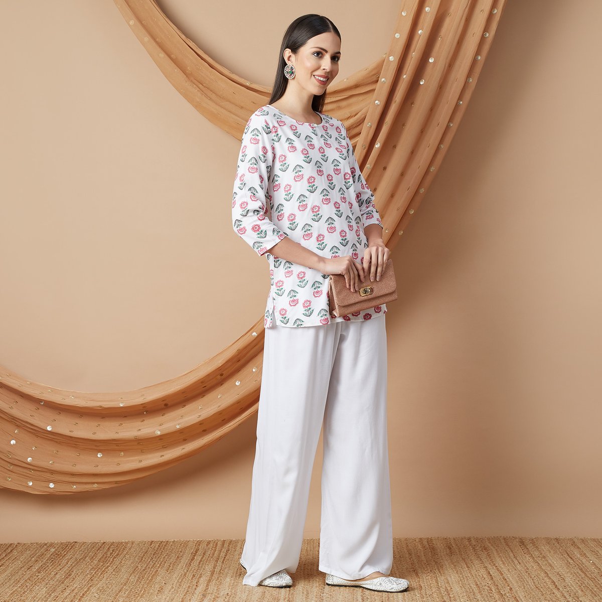 Nayra Floral Elegance Viscose Kurti
