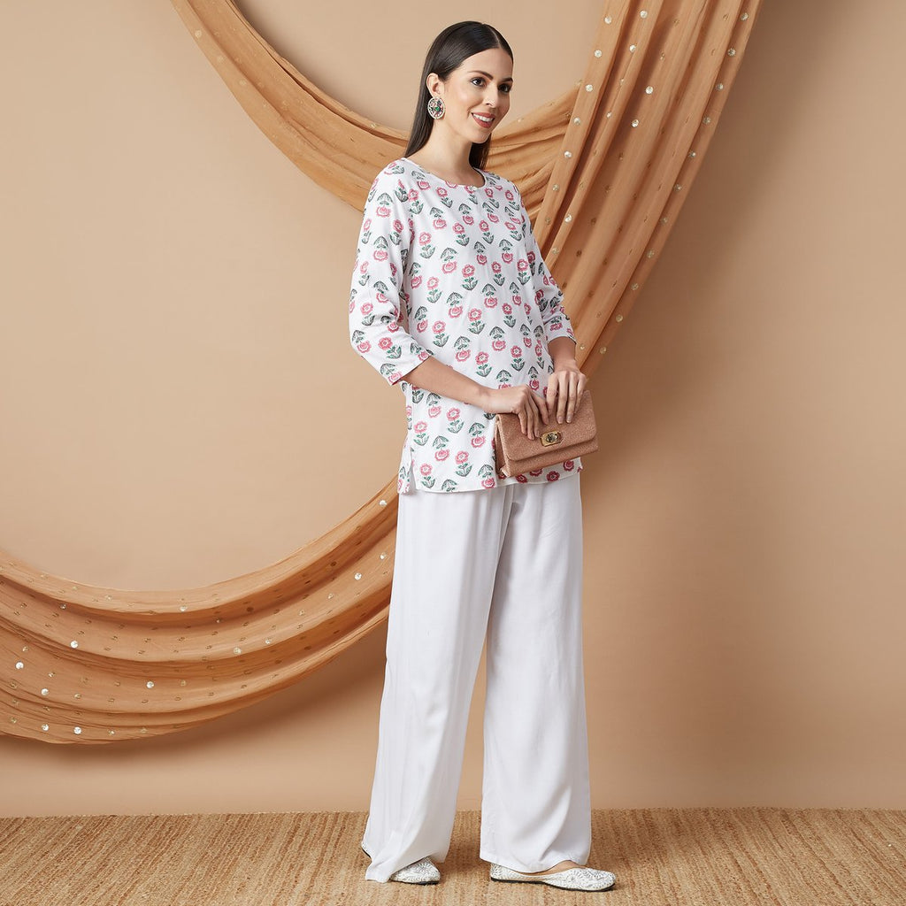 Nayra Floral Elegance Viscose Kurti