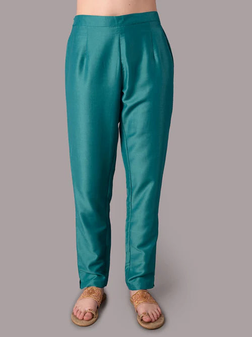 Turquoise Bloom Floral Kurta Set with Dupatta
