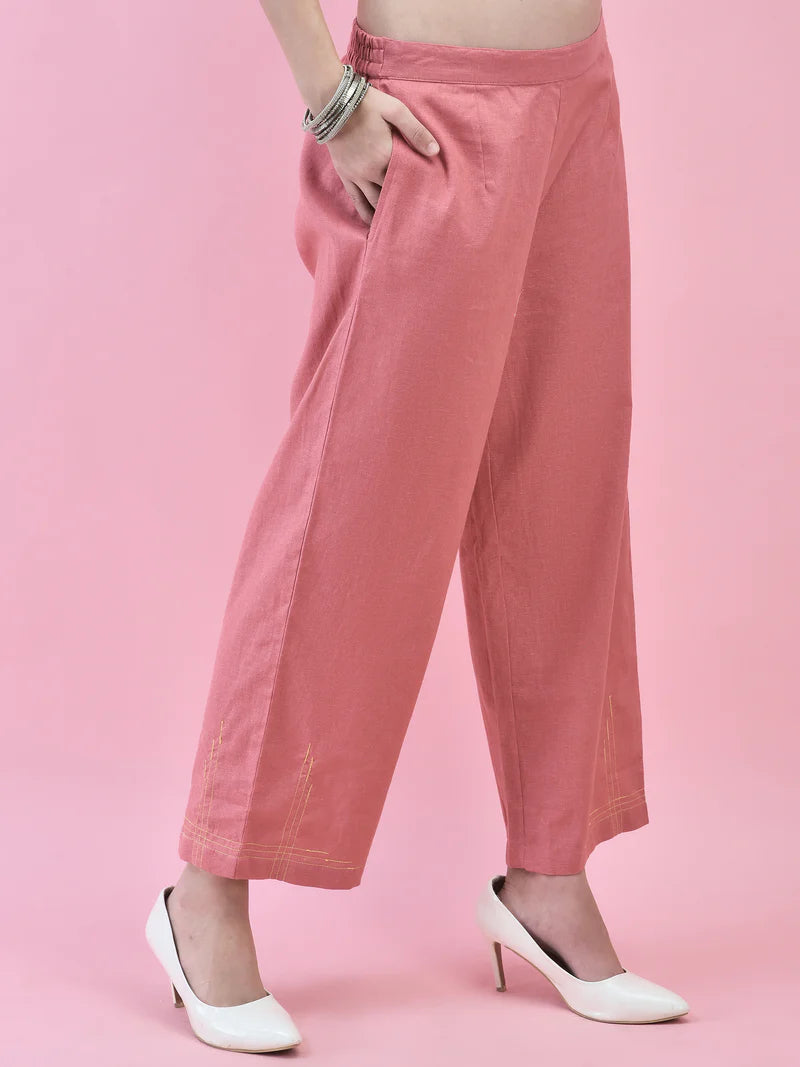 Tvara Coral Cotton Co-ord Set