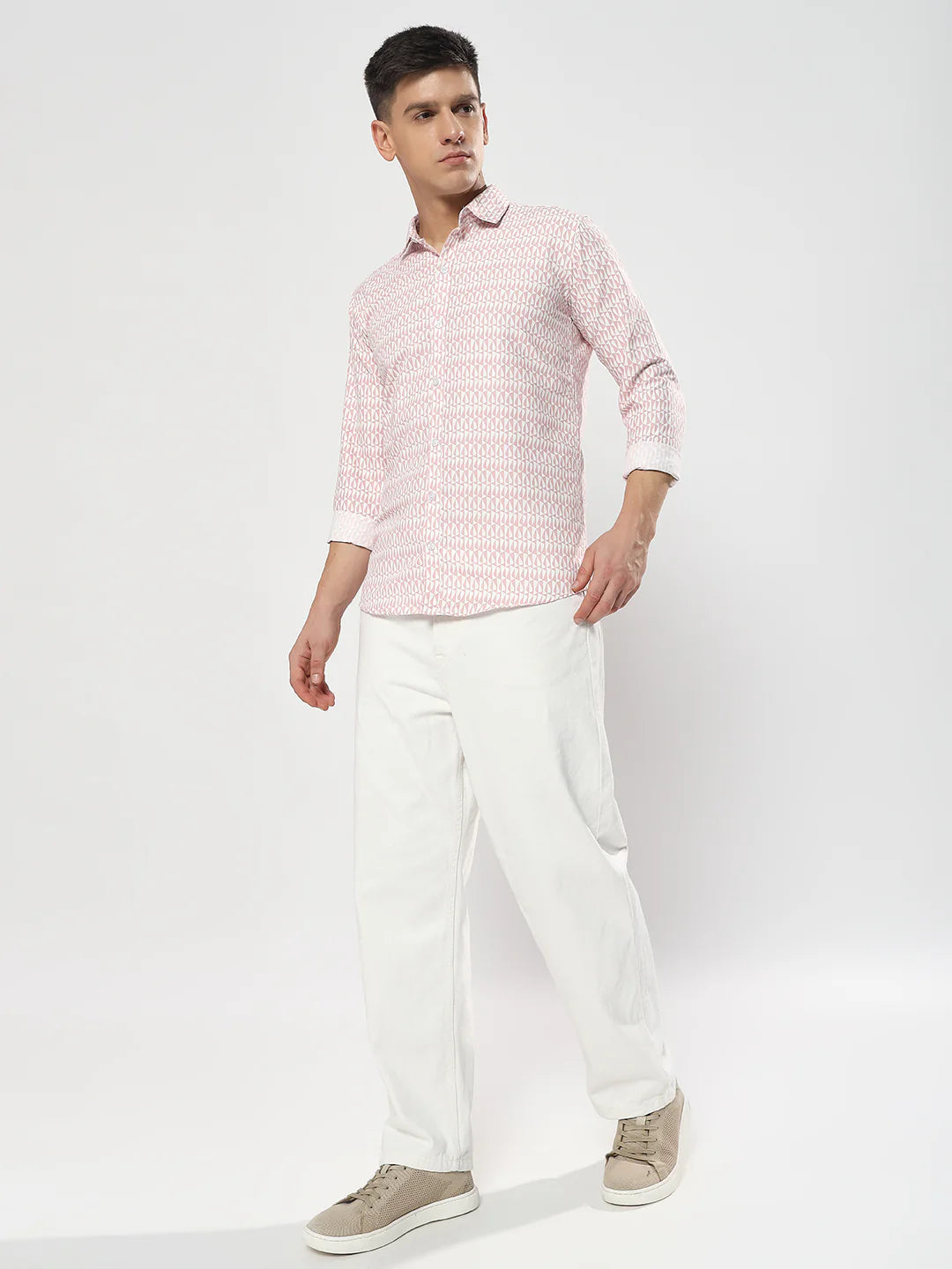 Blush Print Semi-Formal Shirt