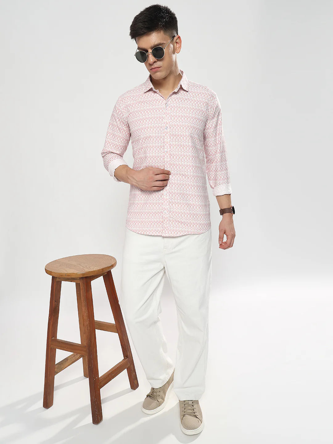 Blush Print Semi-Formal Shirt