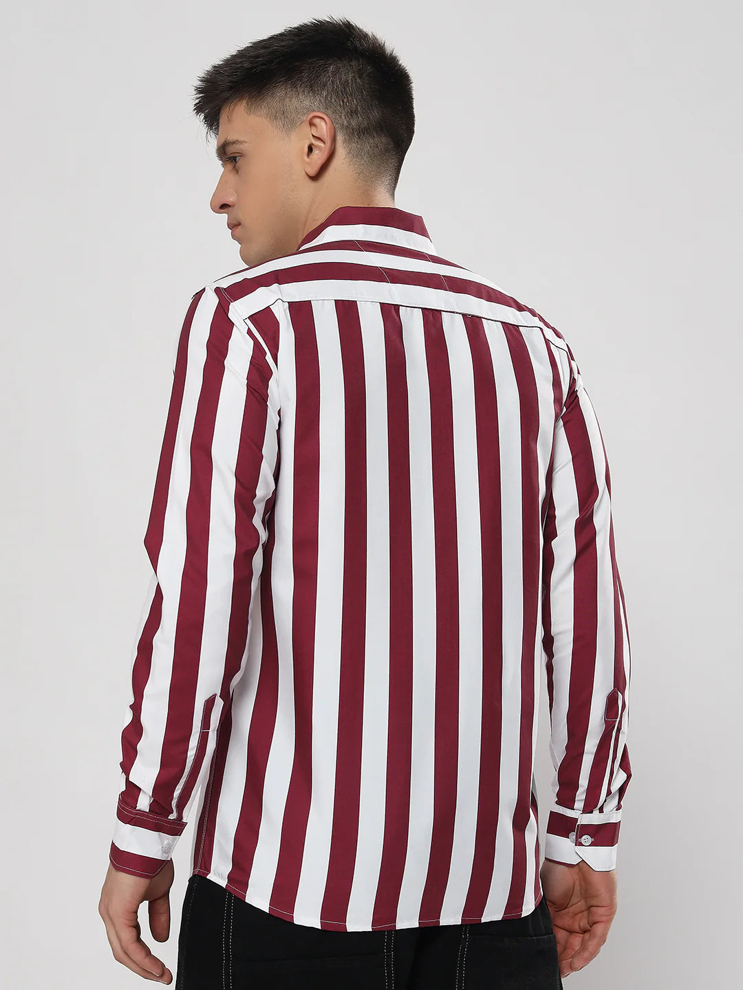 Crimson Patta Print Shirt