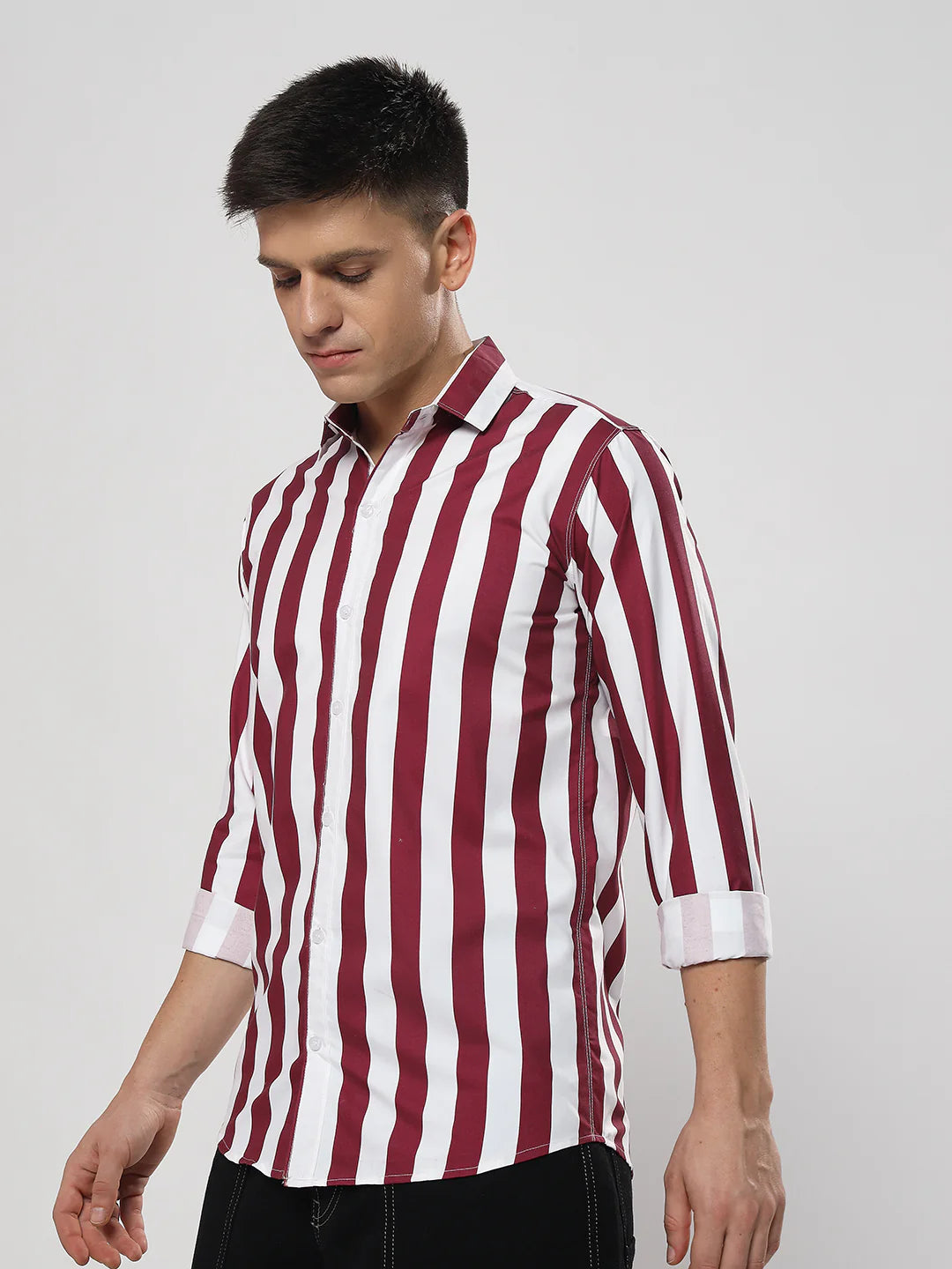 Crimson Patta Print Shirt