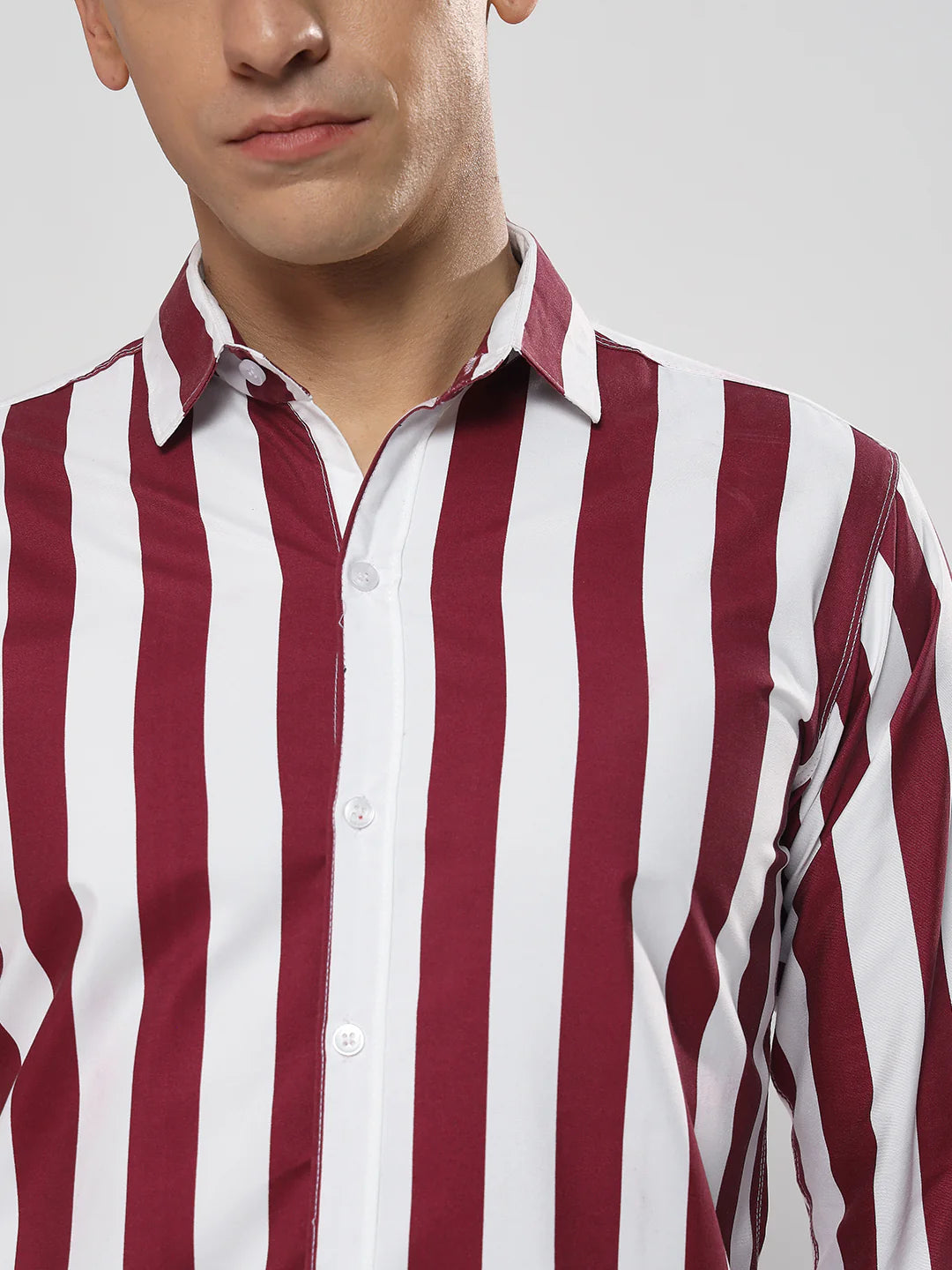 Crimson Patta Print Shirt