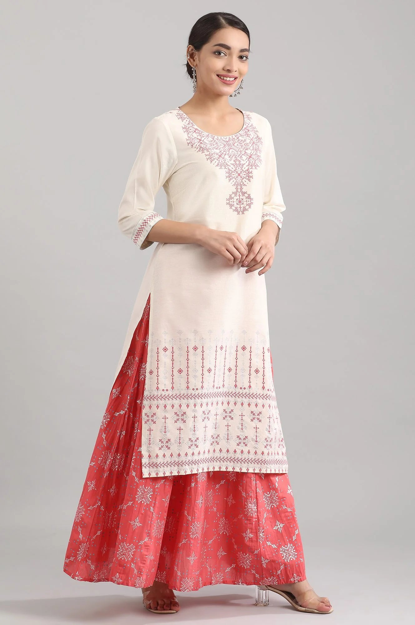 Ira Geometric Print Straight Kurta