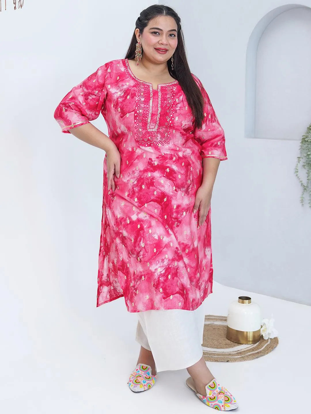 Blush Radiance Silk Kurta