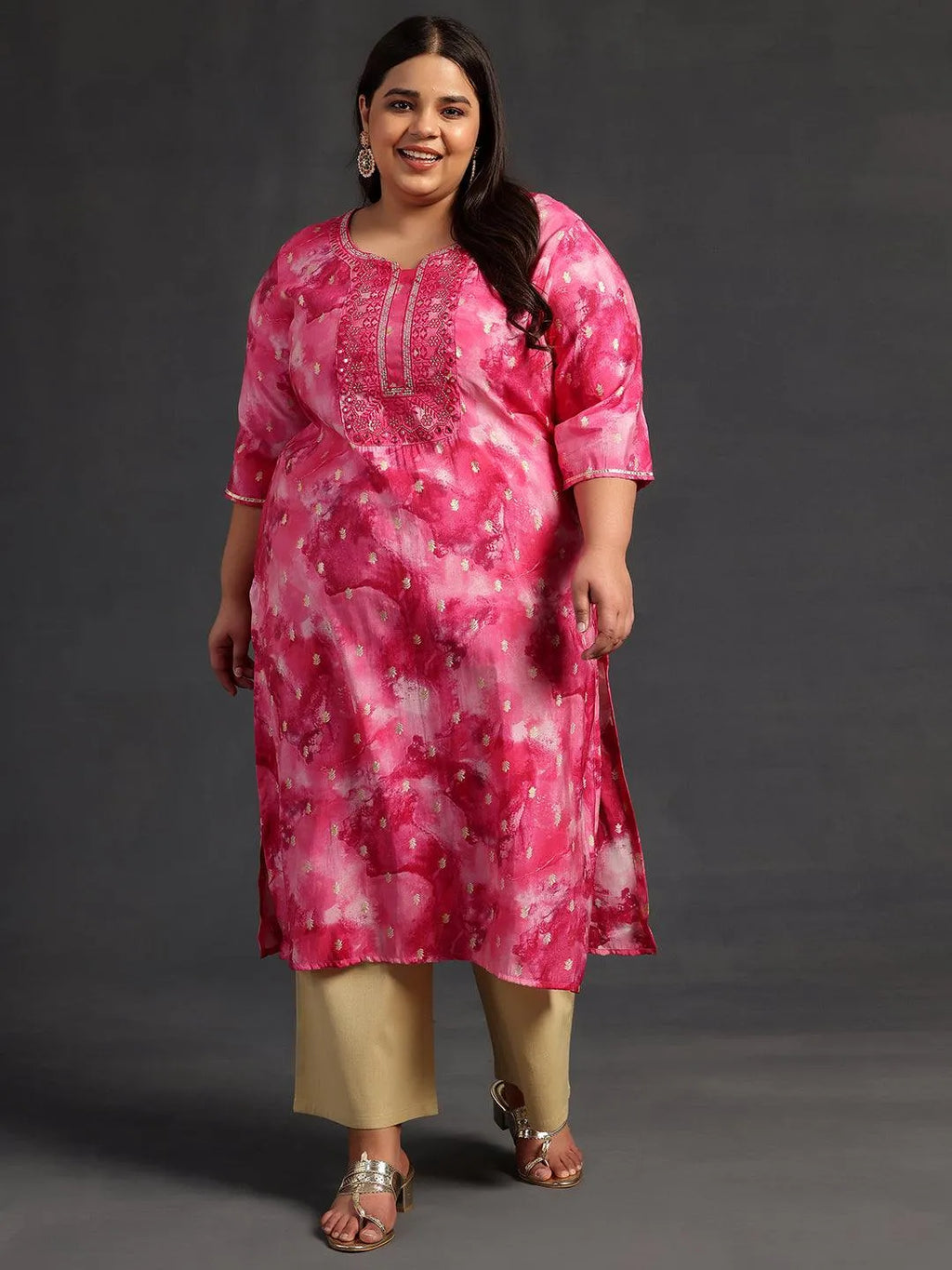 Blush Radiance Silk Kurta