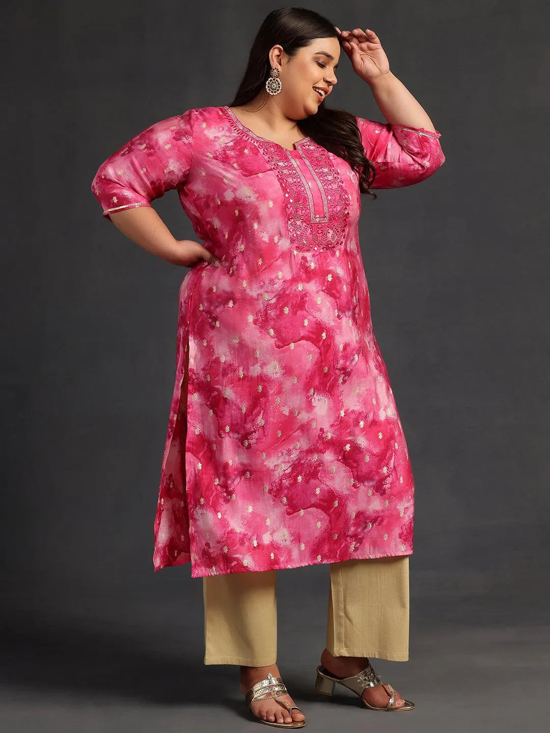 Blush Radiance Silk Kurta