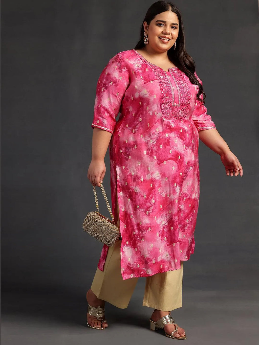 Blush Radiance Silk Kurta