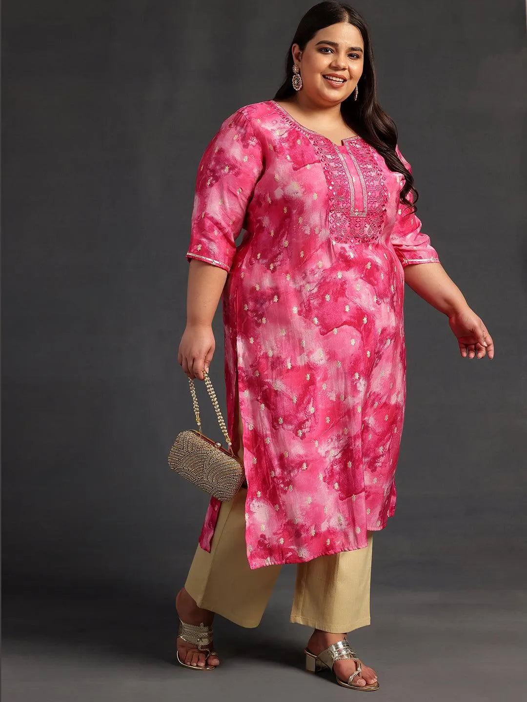 Blush Radiance Silk Kurta