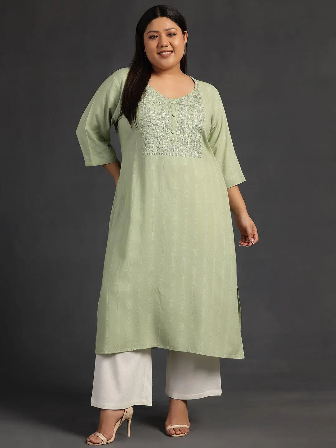 Emerald Grace Silk Kurta