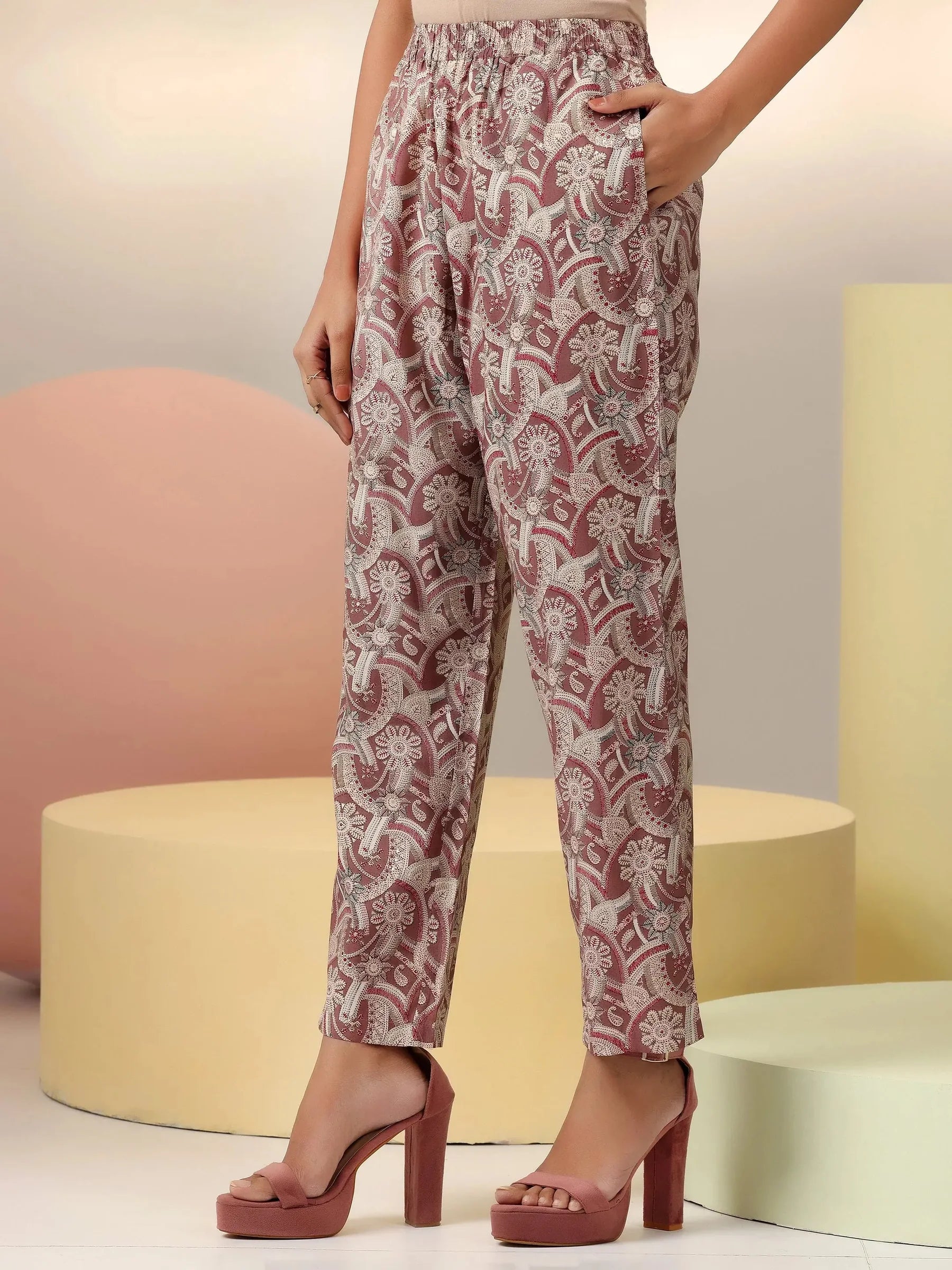 Meher Brown Silk Blend Co-ord Set