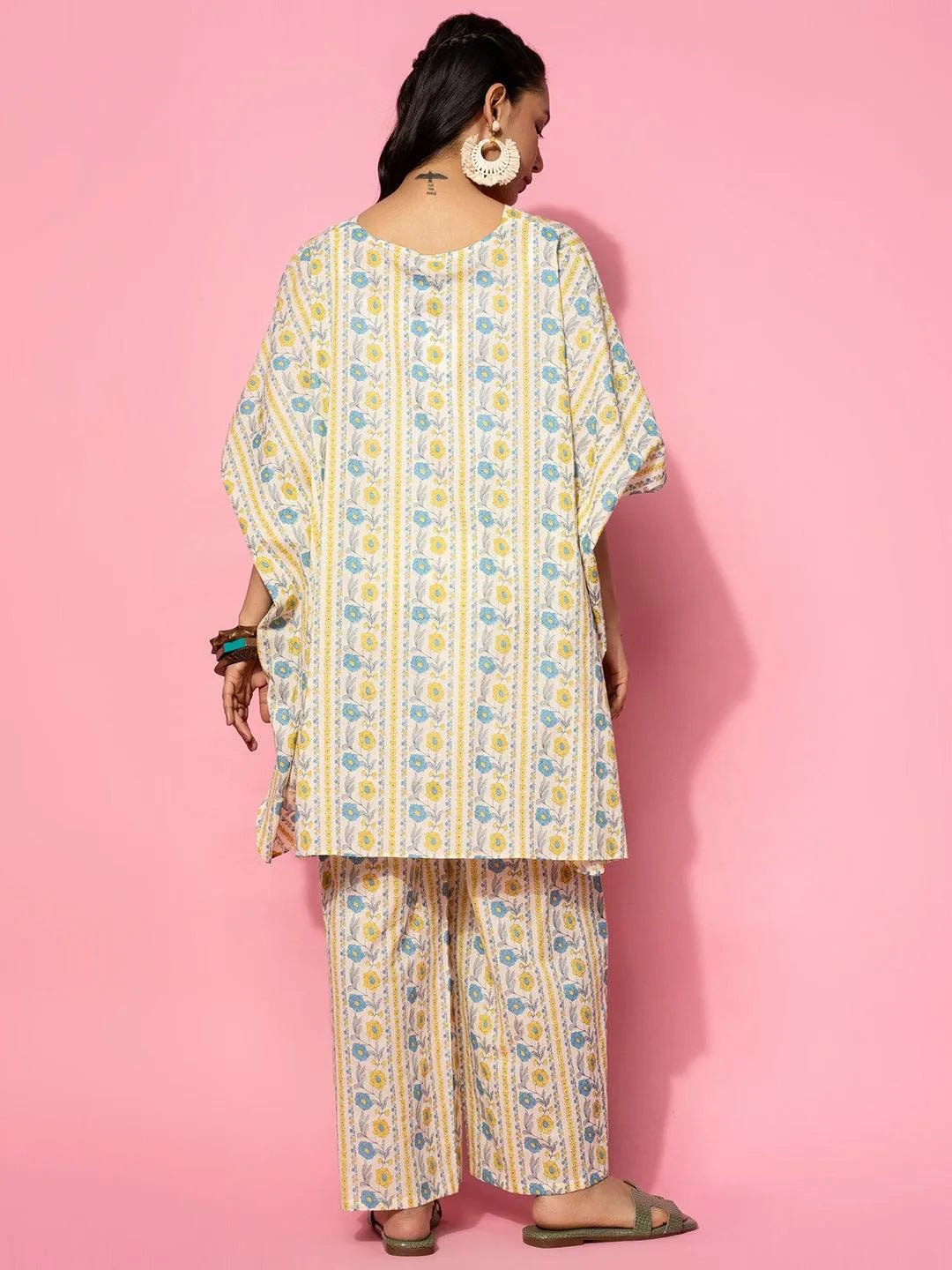 Amaira Cream Kaftan Co-ord Set