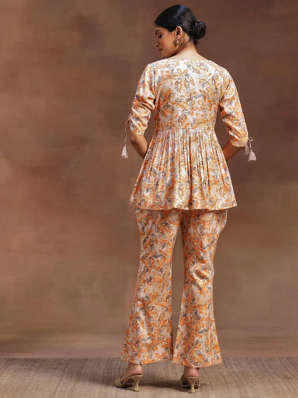 Ishya Orange Peplum Co-ord Set