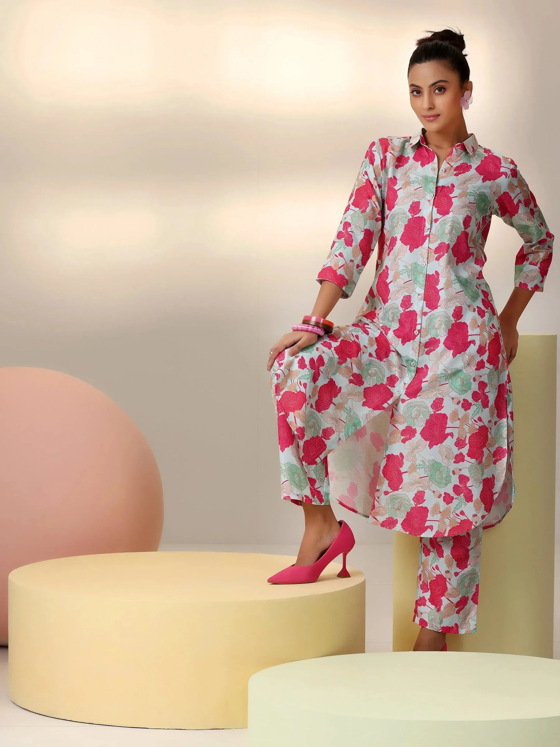 Neira Sea Green Co-ord Set with Dupatta