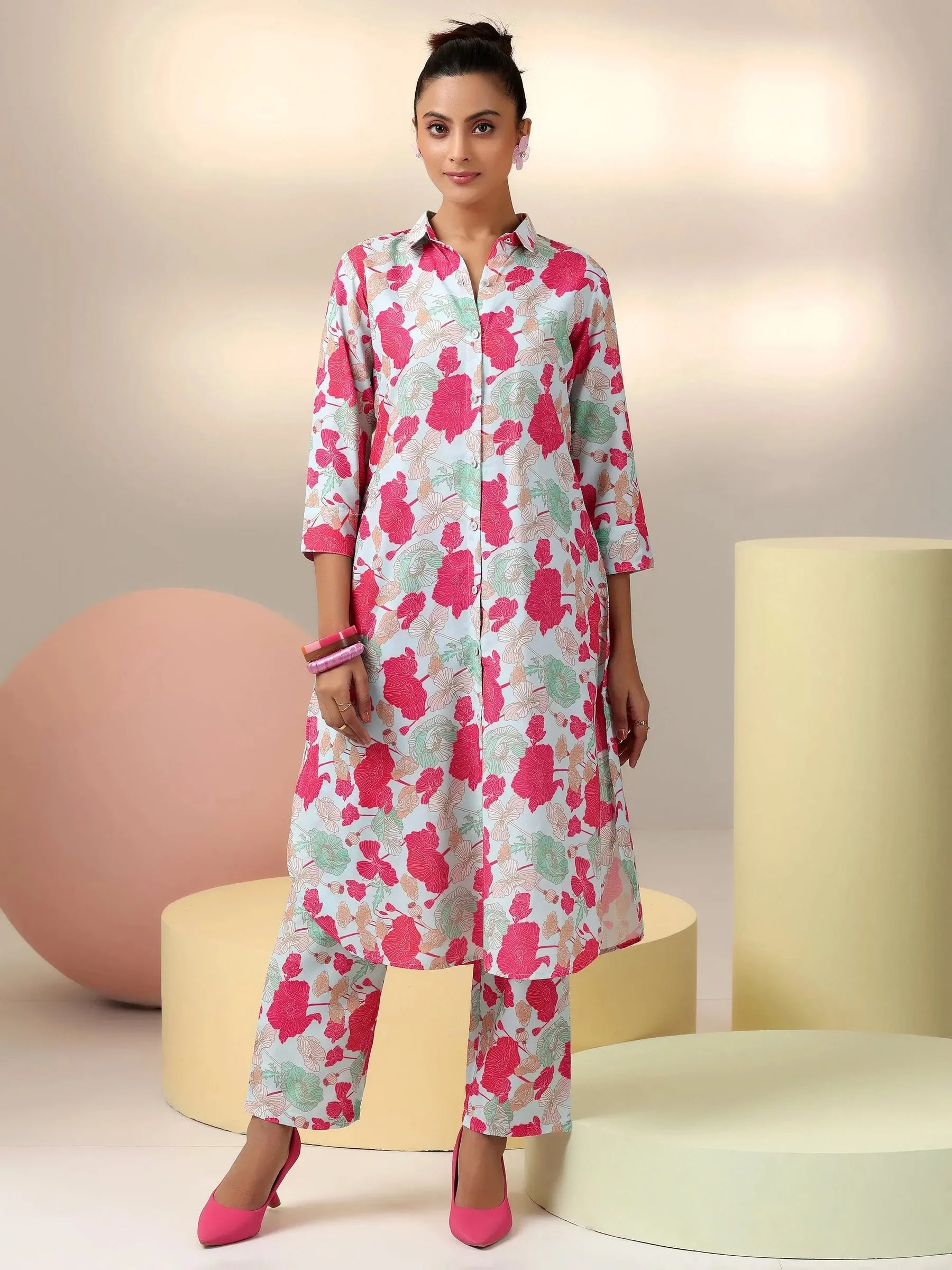 Neira Sea Green Co-ord Set with Dupatta