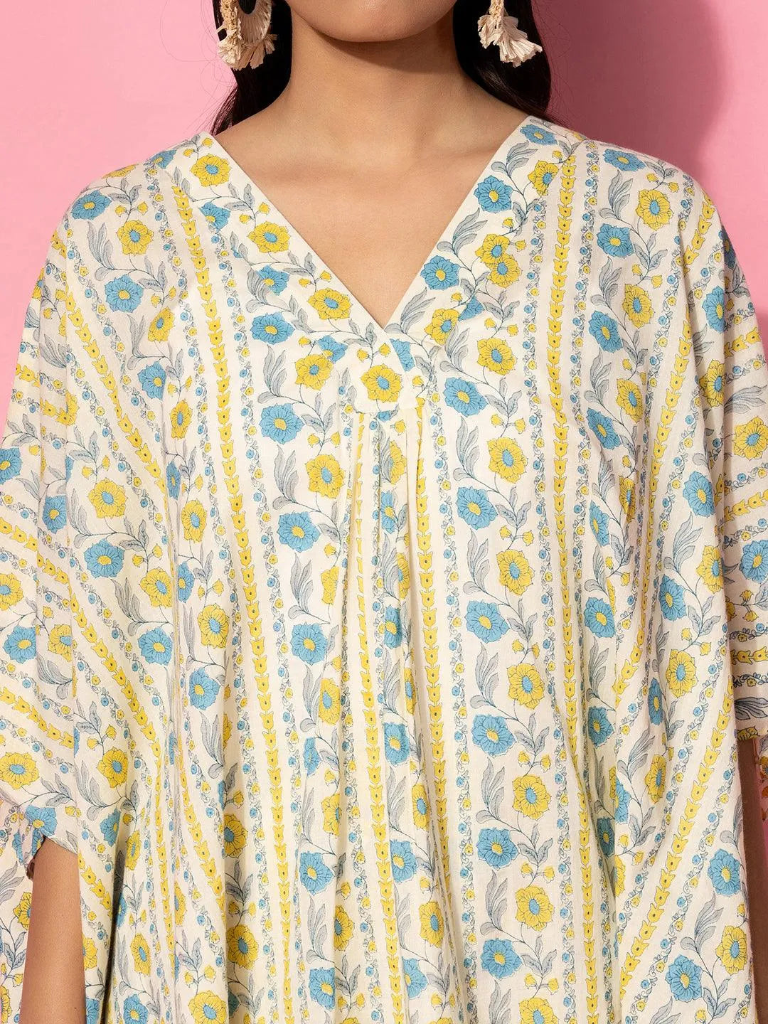 Cream Flora Cotton Co-ord Set