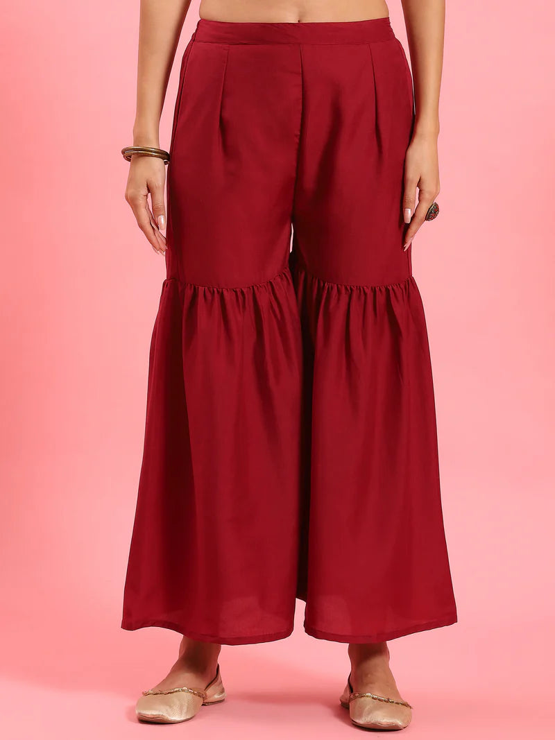Nayra Pink Ornamental Kurta Sharara Set