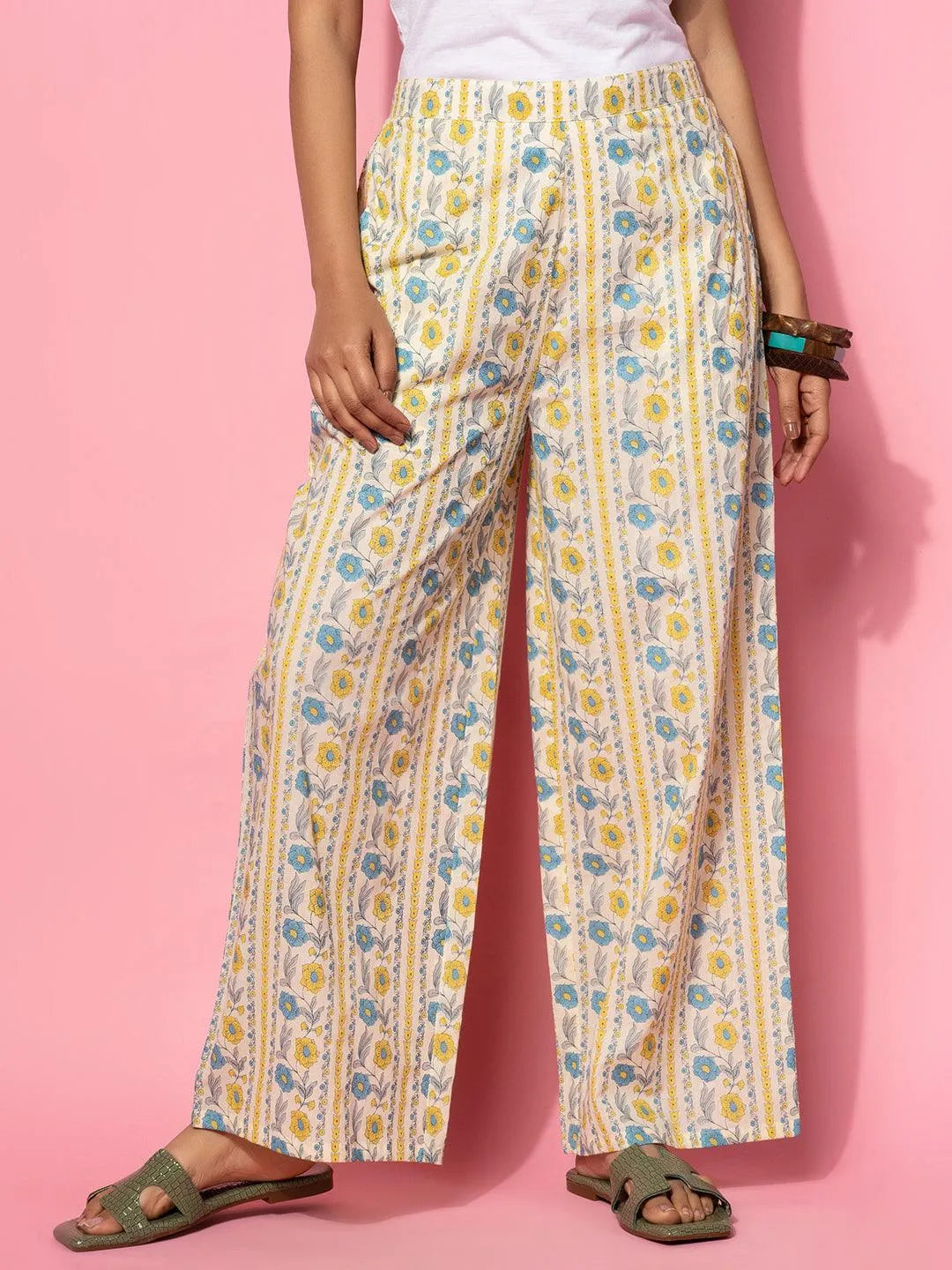 Cream Flora Cotton Co-ord Set