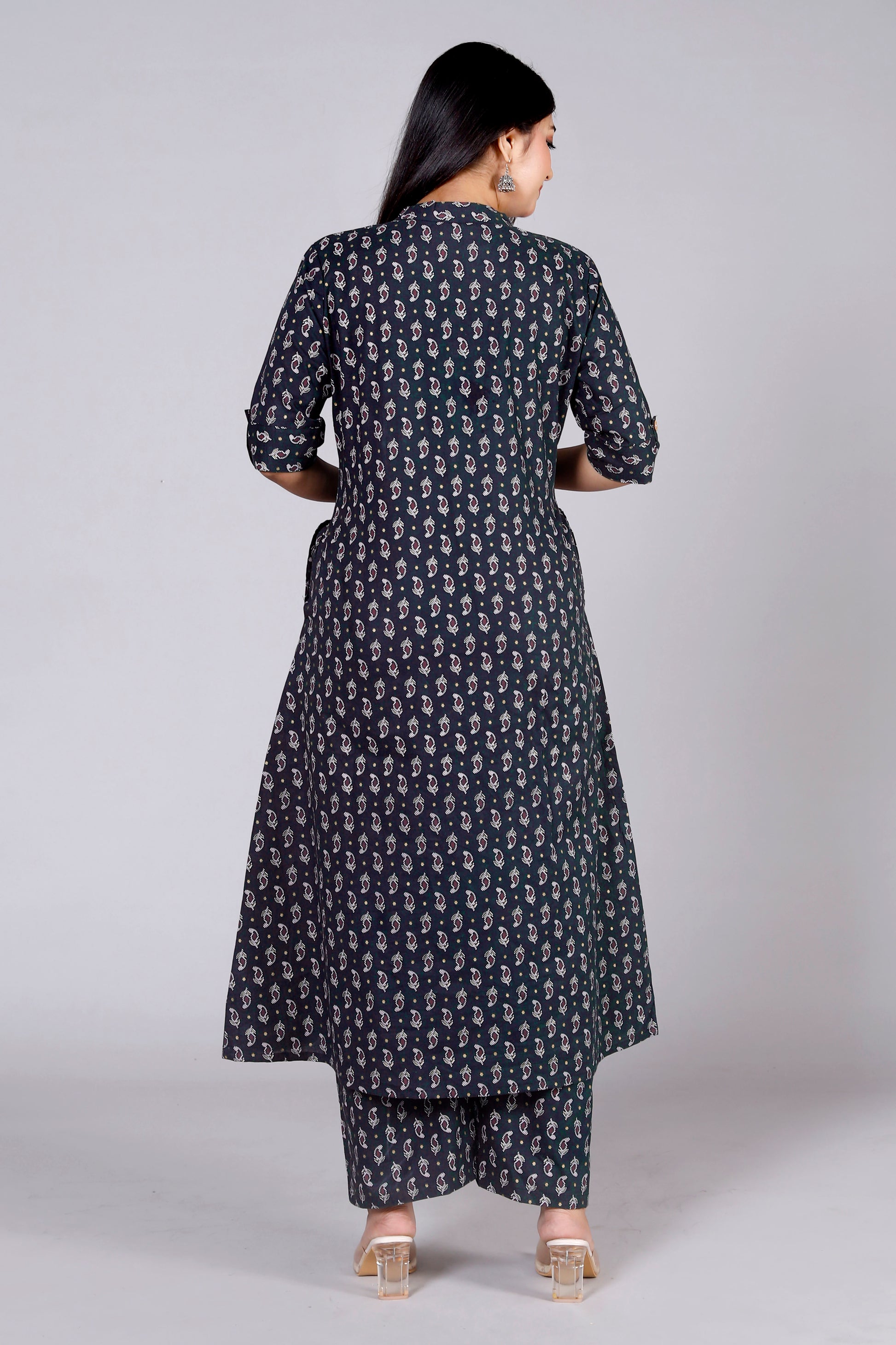 Aarika Blue Yog Kattha Cotton Set