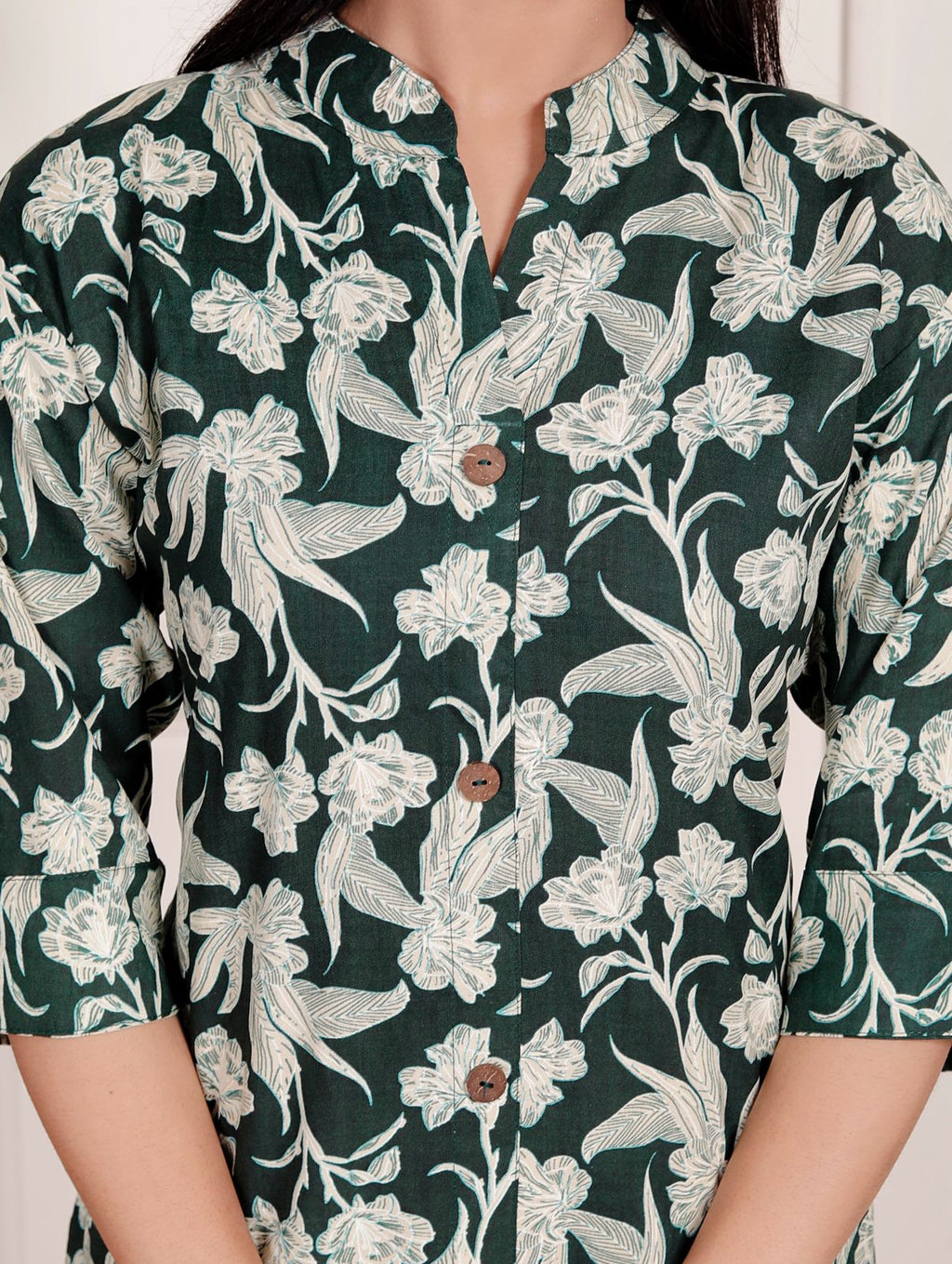 Cotton Floral Green Co-ord Set 🌿