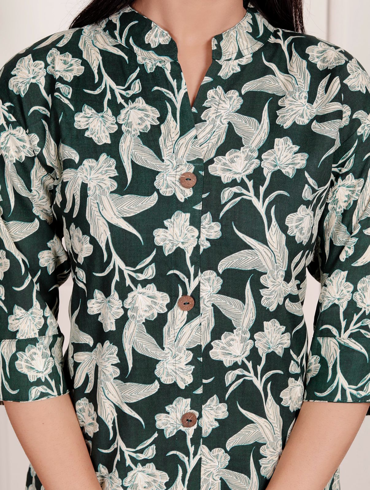 Cotton Floral Green Co-ord Set 🌿