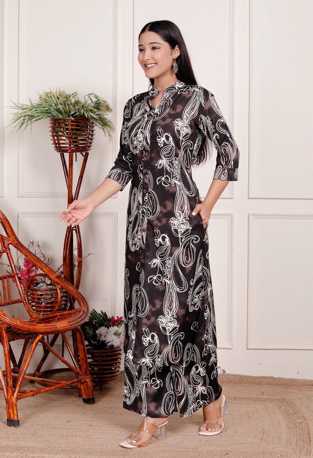 Cotton Black Printed Co-ord Set 🖤✨