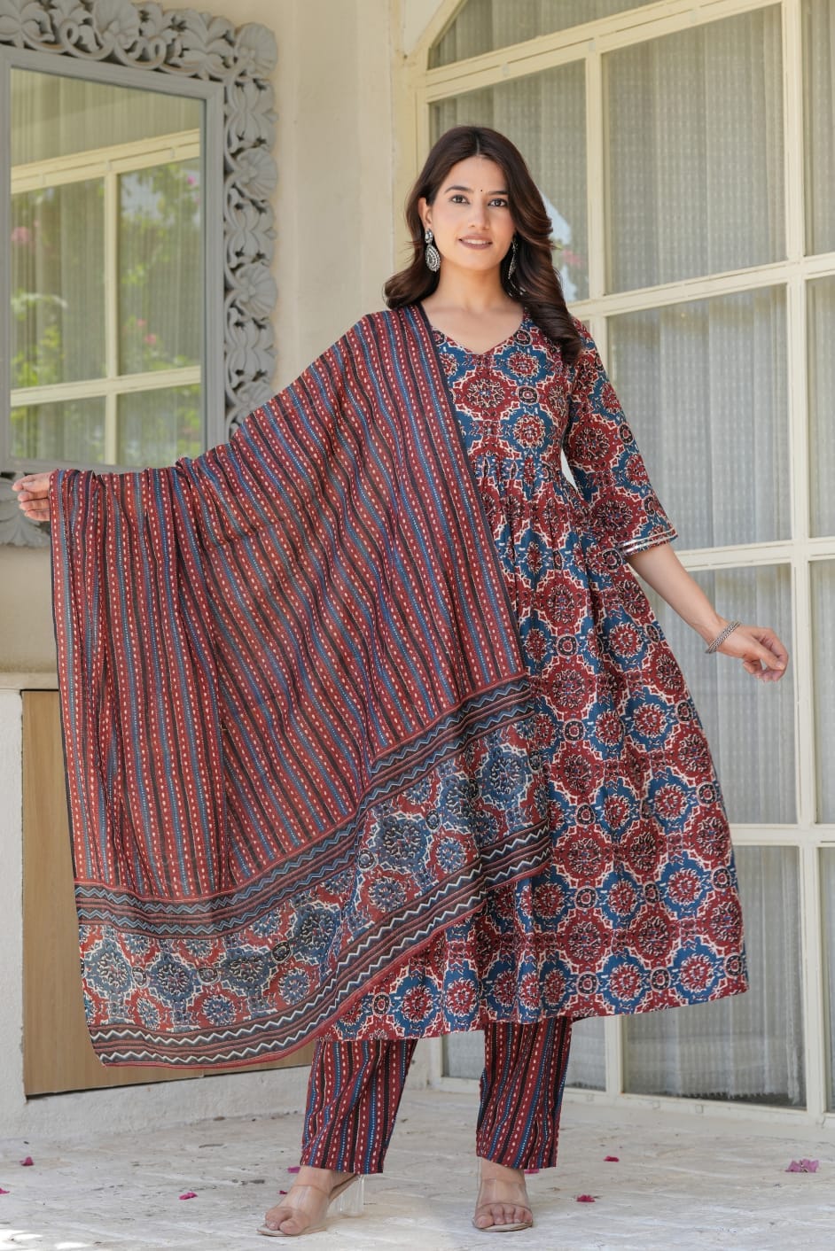 Cotton Kalamkari 3-Piece Set 🎨✨