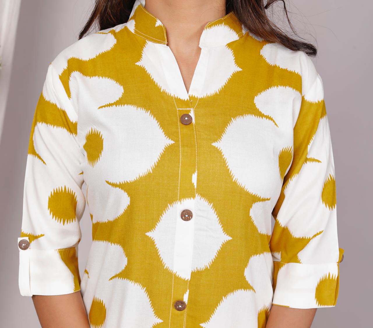 Cotton Yellow Printed Co-ord Set 💛✨