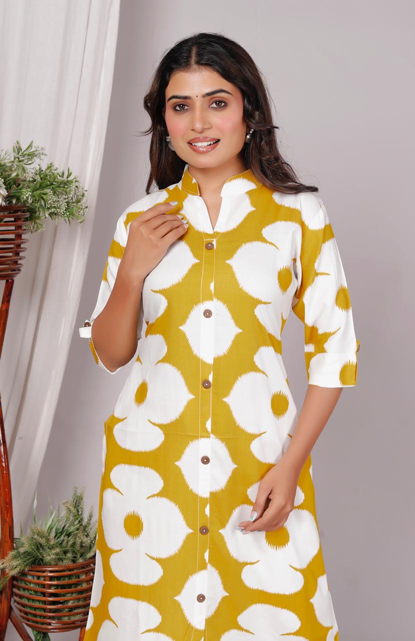 Cotton Yellow Printed Co-ord Set 💛✨