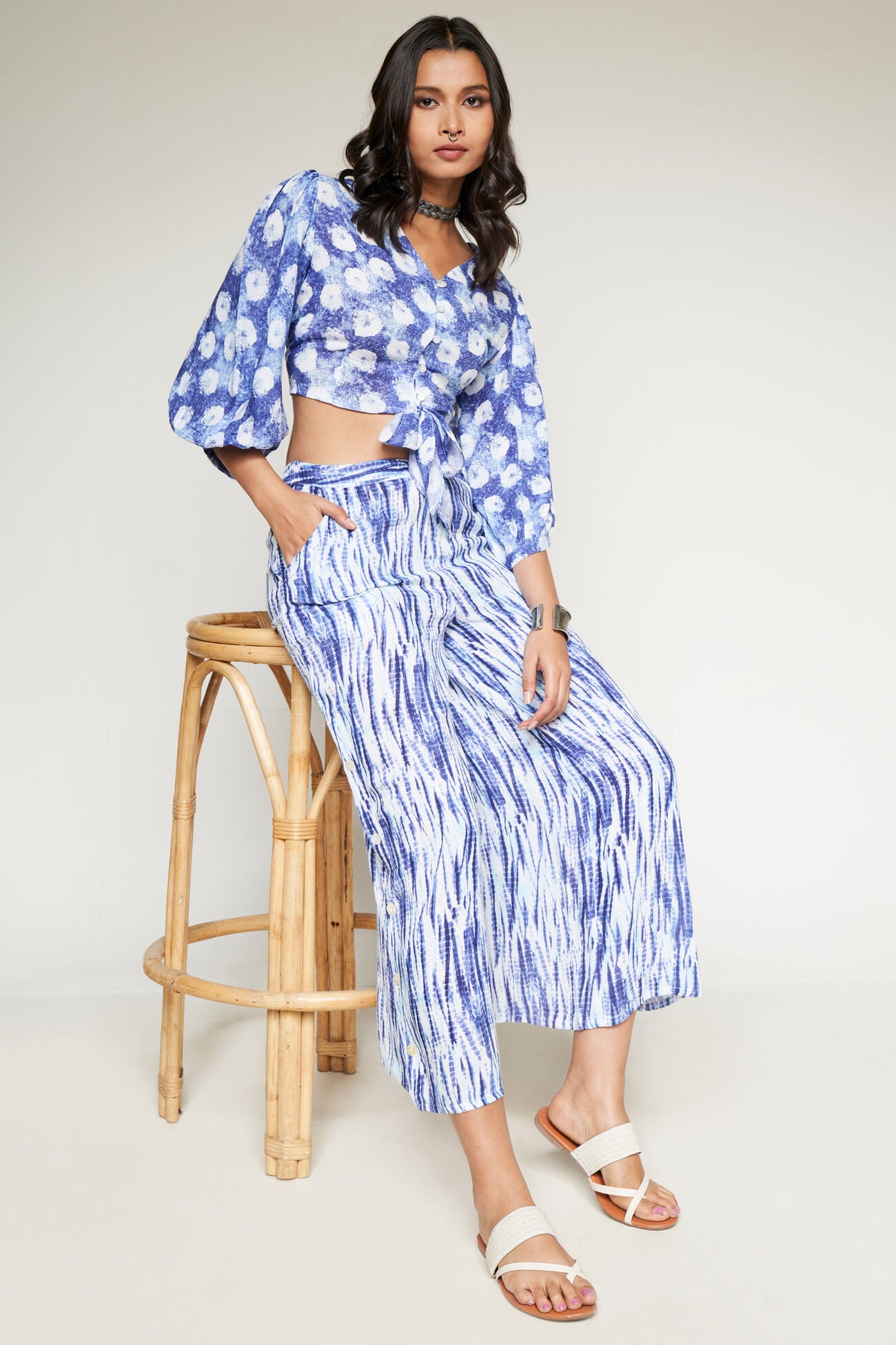 Saanvi Indigo Tie-Dye Co-Ord Set