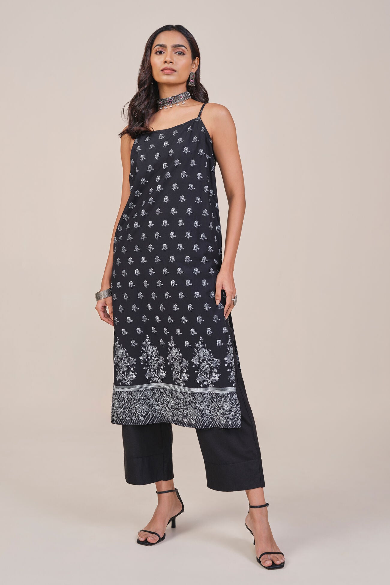 Aara Floral Strap Dress