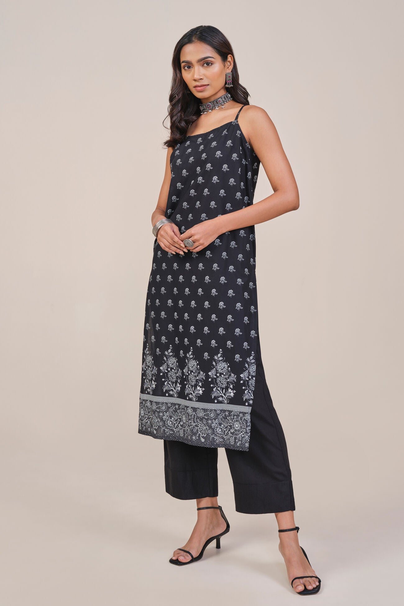 Aara Floral Strap Dress