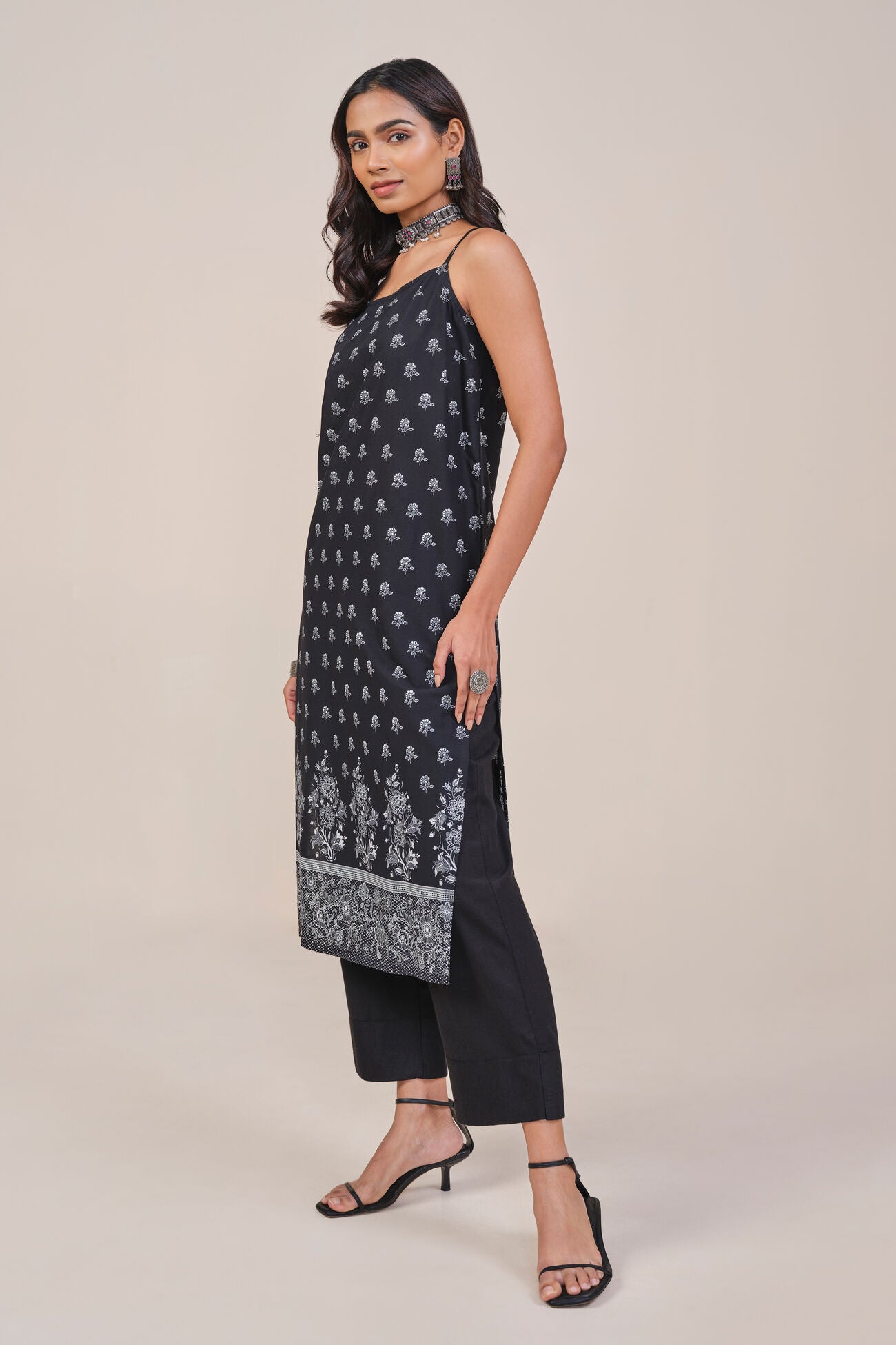 Aara Floral Strap Dress