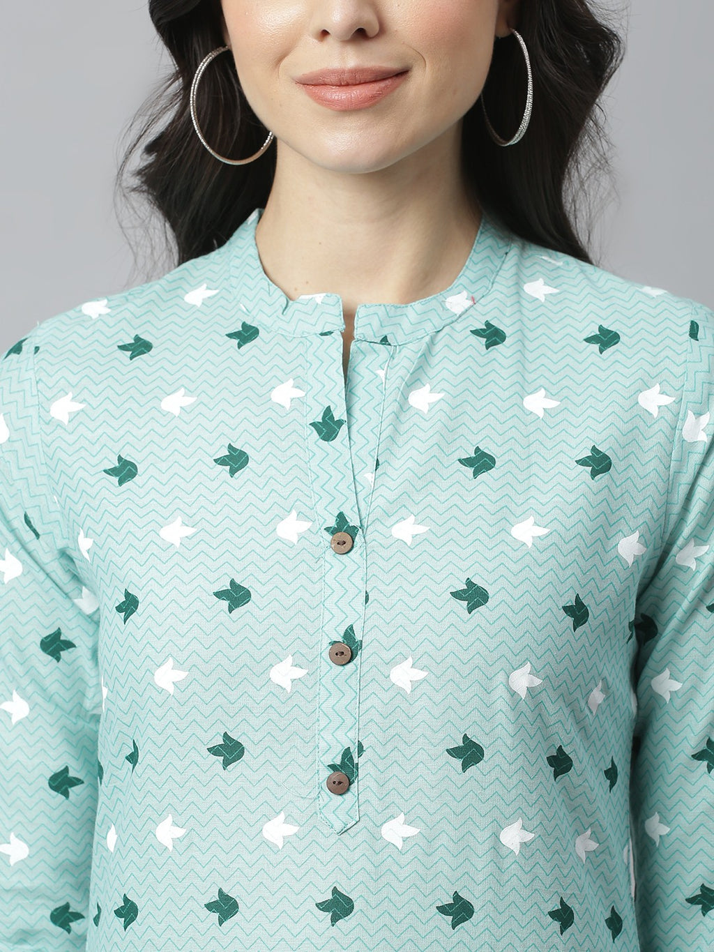 Arrow Green Embroidered Cotton Set