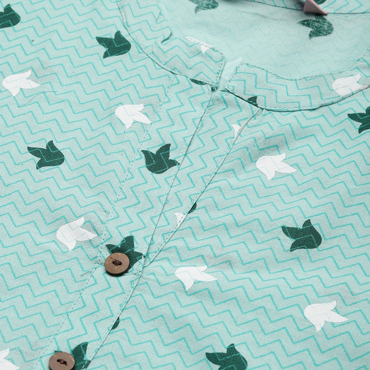 Arrow Green Embroidered Cotton Set