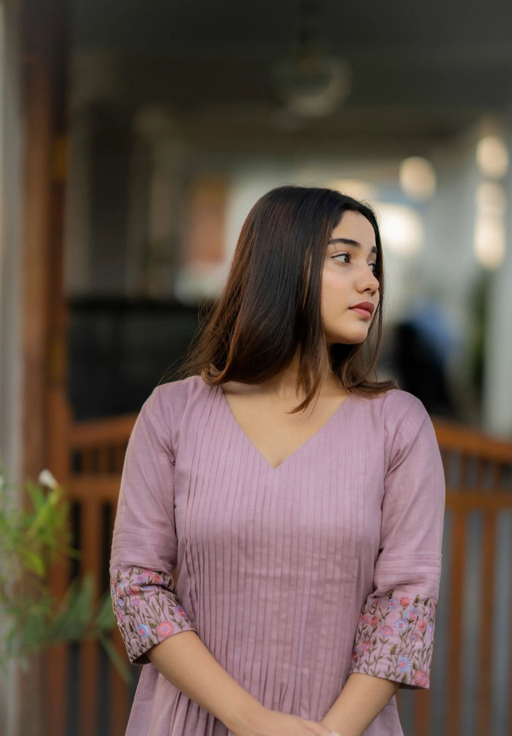 Nayra Embroidered Cotton Cambric Cord Set