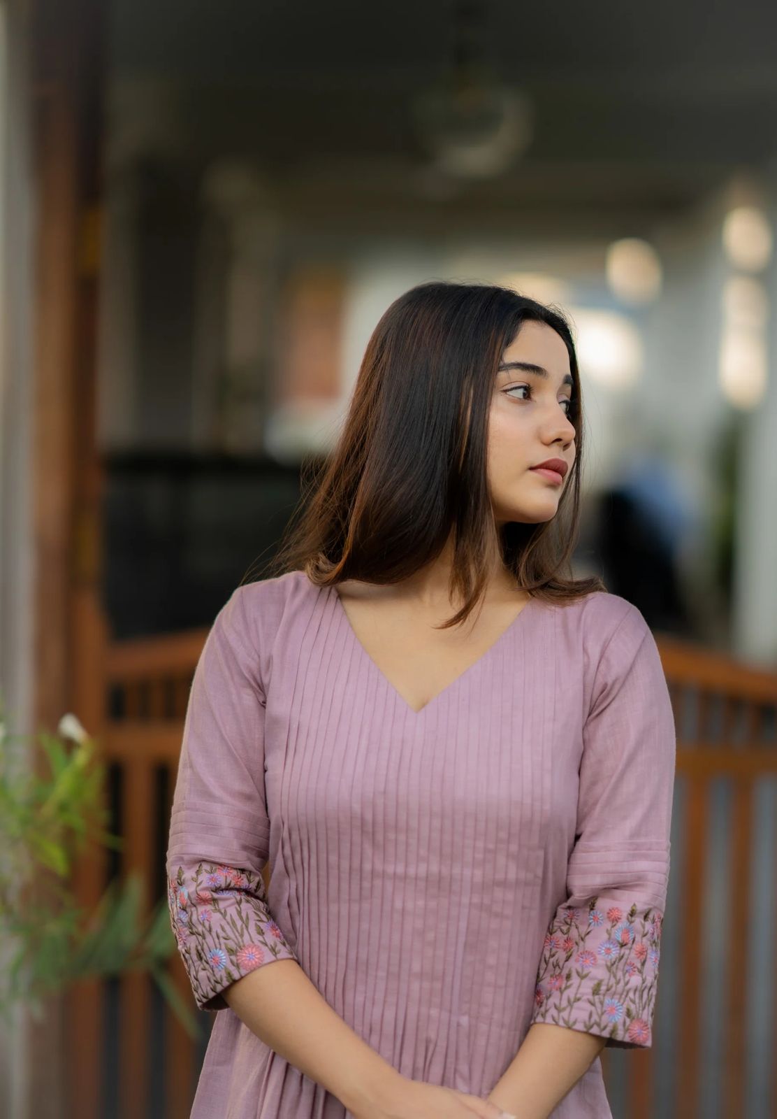 Nayra Embroidered Cotton Cambric Cord Set