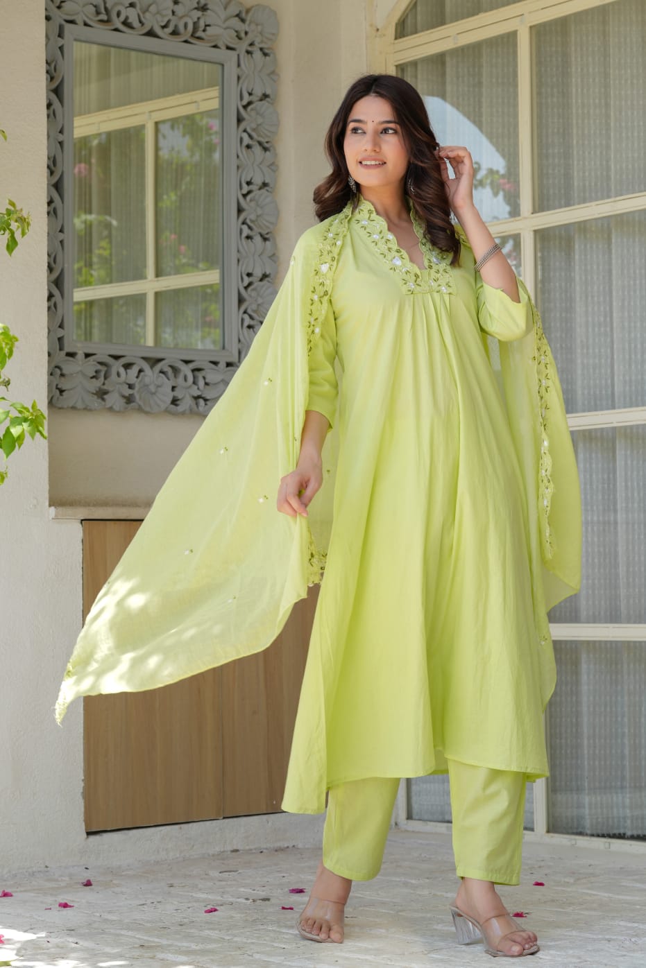 Cotton Parrot Green 3PC Set 🟩✨